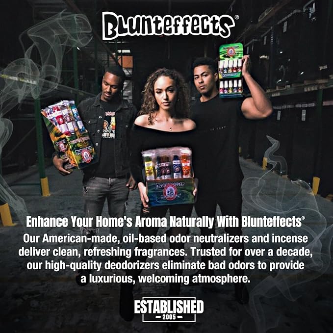 Blunteffects 100% Concentrated Air Freshener Car/Home Spray (5 Assorted Scents) by Blunteffects