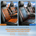 Fit for Accent Seat Covers Compatible with Hyundai Accent 2017-2026 - Waterproof Breathable Leather Automotive Seat Cushions Protector,Airbag Compatible,Only 2 Front seat Covers(Redline)