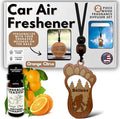 Personalized Car Air Freshener, Wood Diffuser and Fragrance Oil Set, Custom Message, Rearview Mirror Charm, Bigfoot Believe, Sasquatch, Auto Accessory for Men or Women (Orange Citrus)