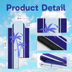 2 Pack Car Seat Towel Covers, Sweat Protector for Front Seats, Premium Thickened Microfiber with Elastic Strap, Breathable & Quick Dry, Machine Washable Cover for Gym Running Universal Fit Palm Tree