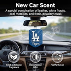 ‌MLB Los Angeles Dodgers Car Air Freshener - Team Logo Scented Hanging Air Freshener, Blue Shield Design with "LA Dodgers" Logo, Sports Fan Auto Fragrance for Cars, Trucks, Home (2 Pack)