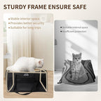 TSA Approved Pet Carrier for Small Cats and Puppies, Soft-Sided and Foldable, Cat and Dog Carrier Fits Pets Up to 15 lbs, Durable Portable Travel Bag with Litter Box (Black, Litter Box & Leash Set)