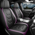 otoez Leather Seat Covers for Car Full Set, 5 Seat Car Seat Cover, Waterproof Automotive Seat Covers, Universal Seat Protector for Most Cars SedensTrucks SUVs (Dark Purple)