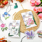 Demissle 50 Sets Flowers Car Air Freshener Wedding Party Souvenirs Favors for Guests Envelope with Window Thank You Tag for Bridal Baby Shower Favor Bulk Auto Drawer Closet Office Home