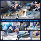 JONYJ Handheld Car Vacuum Cleaner, 16000PA Hand Held Vacuum Portable Cordless, 2 in 1 Air Duster and Vacuum Cleaner with LED Light, Multi-Nozzles, 120W High Power Mini Vacuum for Home, Pet, Office