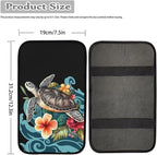 Dreaweet Center Console Cover Polynesian Tribal Turtle Car Accessories Armrest Box Storage Mat Soft Comfort Arm Rest Cover for Car Truck SUV