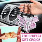 Loopeer 6 Pcs Pink Western Car Air Freshener Preppy Cowgirl Western Gifts for Women Retro Cowgirl Bible Verses Hanging Air Freshener for Cars Closet Drawer Books Cute Car Accessories Mirror Decor