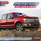 Autoamerics 1-Piece Windshield Sun Shade Grunge American Flag - 4 USA Design - Foldable Car Front Window Sunshade for Most Sedans SUV Truck - Blocks Max UV Rays and Keeps Your Vehicle Cool - Medium