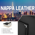 CTDS Car Seat Covers for Honda Civic 2000-2026, Stylish Sport Seat Cover, Premium Nappa Leather Car Seat Cover. Automobile Seat Covers Sets.(Standard 2 Seats/Black White)