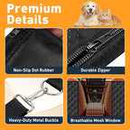 Dog Car Seat Cover for Back Seat, Hard Bottom Back Seat Extender for Dogs, Dog Hammock for Car SUV and Trucks - Waterproof, Anti Scratch，Easy to Clean, Supports 400lbs