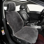 Natural Fur Sheepskin Universal car seat Covers for seat Cushion Auto Accessories, (High Grade Grey, Universal Fit)