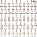 50Pcs 8ml&6ml Hanging Car Air Freshener Diffuser Empty Clear Glass Essential Diffuser Oil Aromatherapy Fragrance Perfume Pendant Glass Vials with Wooden Caps Car Diffuser Air Freshener