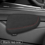 Alcantane style car leg knee pads memory foam car center console knee cushions car leg pads protect knee and leg elbow pads car copilot Universa version (Red line right leg pad)