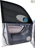 EcoNour Car Front Side Window Sun Shades Compatible for Toyota Rav4 | 2Pack Breathable Super Stretchy Mesh Sun Shade | Heat Block UV Protection Car Window Screen Covers | Mosquito Net Curtains