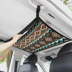 NDISTIN Southwest Aztec Car Ceiling Storage Net Adjustable Car Ceiling Cargo Net Pocket Droop Less Car Roof Cargo Net Universal Fit for SUV Truck Van Interior Auto Accessory