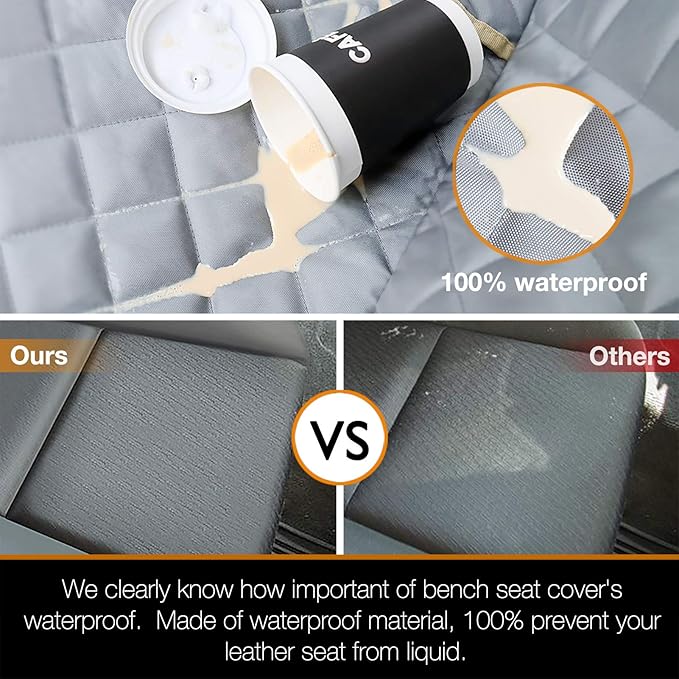 iBuddy Truck Seat Cover for Dogs Waterproof Truck Back Seat Protector for Kids Without Smell Heavy Duty and Nonslip Pet Bench Seat Cover for Trucks Ford F150/F250/Chevrolet Silverado/GMC/Ram 1500/2500