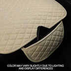 West Llama Linen Car Seat Covers,Bottom Seat Covers for Cars Include 1 Pair Front Driver Seat Pad Mat and 1 Rear Bench Cover for SUVs,Cars,Sedans(3Piece-Beige)