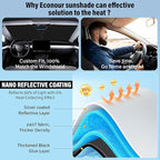 Econour Windshield Sunshade for Aston Martin DBS, DBS Superleggera 2008-2019, 2020, 2021 Sun Visor for Front Window Sun Shade Cover, UV Blocker & Protector, Car Accessories