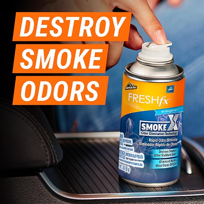 Armor All Fogger Rapid Odor Eliminator 2 Oz. Car Bomb Spray, Stocking Stuffers, (SmokeX Midnight Air), (Pack of 4)