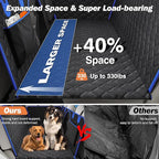 Back Seat Extender for Dogs, Dog Car Seat Cover for Back Seat Hard Bottom - Holds 330lbs Waterproof Back Seat Pet Cover for Dogs with Mesh Window & Pocket, Dog Hammock for Car, Small Truck, SUV