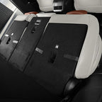 Leather Car Seat Cover for Tesla Model Y 2020 2021 2022 2023 2024 Customized Fit Front and Rear Seat Covers (Beige+Brown-Model Y)