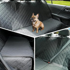 Meolsaek Dog Car Seat Cover for Back Seat, Scratch Proof Nonslip Pet Car Seat Cover, 4 Layers Waterproof Heavy Duty Back Seat Pet Cover for Dogs with Storage Bag (Bench)