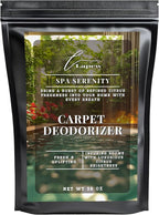 Lapew Spa Serenity Carpet Deodorizer Powder - Pet Safe Freshener for Vacuuming | Scented Odor Eliminator for Home | 36 oz