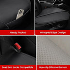 2pcs All-Season Car Seat Wraps Black - Breathable Car Seat Covers with Anti Slip Bottom - Durable Auto Seat Cushions Universal Fit for Vehicles Cars SUV Trucks Front Seats