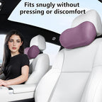 Car Neck Pillow Ergonomic Design Memory Foam Softness Car Headrest Pillow for Neck Support Cushion for Driving, Universal Fit Head Rest Travel Pillow, Fits All Vehicles, Purple, 2 Pack