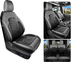 Red Rain Leather Seat Cover Customized Fit for Ford Bronco 2 Door Seat Cover 2025 2024 2023 2022 2021 Black and Gray Car Seat Covers Full Set (Bronco 2Door-Black+Gray)