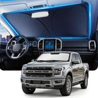 DMJN Windshield Sun Shade for Ford F150 F250 F350 F450 (2021-2026), Car Sunshade for Front Windshield [100% Efficient Block UV & Scorching Sun] UPF50+ Heat Block - Protect Interior & Keep Cooler