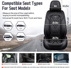 Truck Seat Covers for GMC Sierra 1500 2007-2026, Waterproof Premium Leather Full Coverage Car Seat Cover, Muscle Sport Style Auto Interior Seat Cover Sets (Front Set/Black)