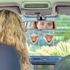 ANGOLIO 4Pcs Highland Cow Air Freshener Car Hanging Gifts for Women Funny Highland Cow Print Car Accessories Hanging Ornament Vent Decoration Aromatic for Party Supplies Cute Aromatic Accessories