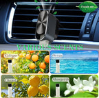 Smart Car Air Freshener Diffuser - Automatic Car Diffuser with Three Adjustable Modes, Includes 6PCS Essential Oil Refill, Car Diffusers for Essential Oils