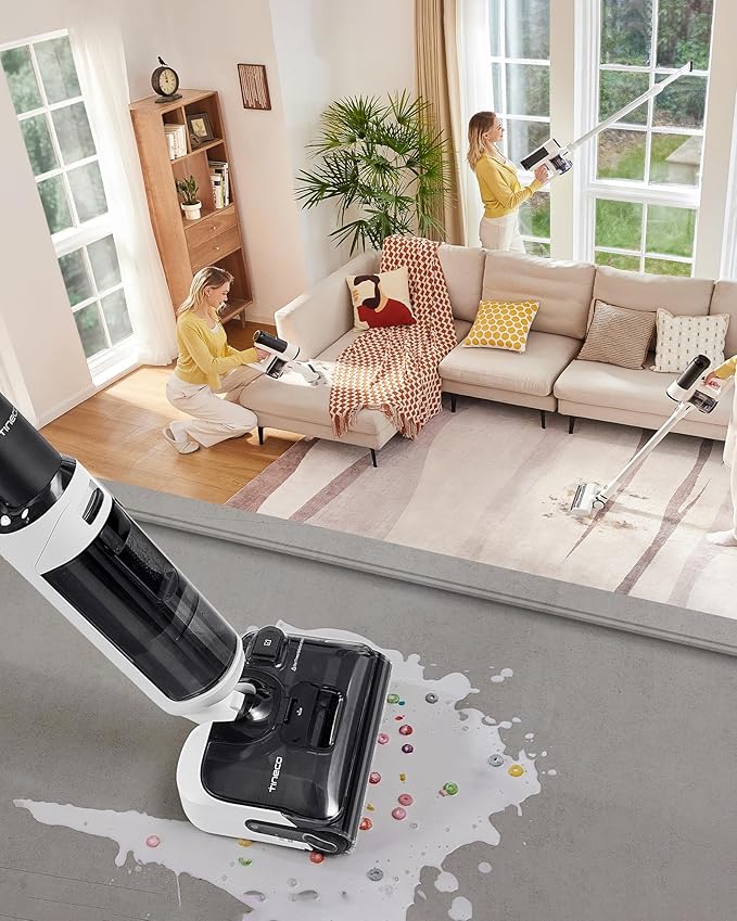 Tineco Floor ONE Switch S6 Stretch Wet Dry Vacuum Cleaner, Multi-Function, 180° Lay-Flat, Anti-Tangle Design, Self-Cleaning, 65Min Runtime, Dual-Edge Cleaning, Whole-House Cleaning Floor Cleaner