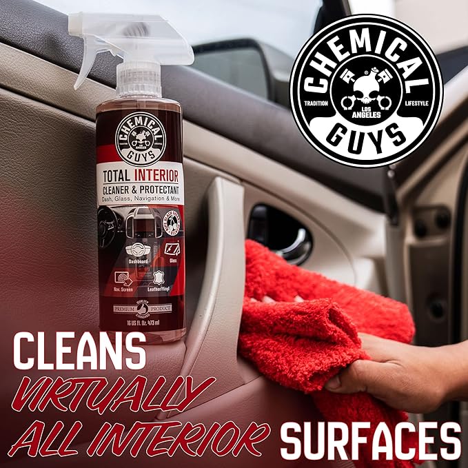 Chemical Guys Total Interior Sprayable Cleaner and Protectant Multi-Scent 3 Pack (Fresh, Black Cherry & New Car), Safe for Cars, Trucks, SUVs, Jeeps, Motorcycles, RVs & More, (3) 16 fl oz Bottles