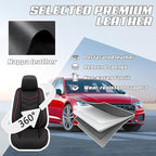 Car Seat Covers Fit for Toyota rav4 2000-2026, Stylish Sport Seat Covers, Waterproof Wear-Resistant Premium Nappa Leather Car Seat Cover.(Full Set/Black)