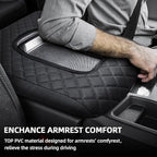 Center Console Cover Fit for 2019-2025 Chevy Silverado/GMC Sierra Jump Seat Accessories, Car Armrest Middle Console Cover with Hidden Pocket (Only for Split Bench Jump Seat Console)
