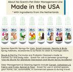 No Scent Crate Kennel & Floor Probiotic Cleaner Spray for Dog Cat Pet Odor Stains (8 Fl Oz / 237 mL)