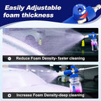REALYOU Foam Cannon, Foam Cannon for Pressure Washer with 1/4 Inch Quick Connector, Additional 1.1mm Orifice Nozzle and 1L Bottle
