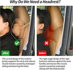 Car Neck Pillow, Soft Breathable Leather Car Neck Pillow Comfortable Head Neck Rest Support Cervical Pillow with Adjustable Strap, Universal Fit Cars SUVs Sedan Home Office (Light Brown)