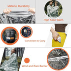 4 Pack -Large 82” x 62” Survival Emergency Mylar Thermal Blankets, Thermal Survival Blanket Perfect for Camping, Hiking, Body Insulation, Outdoors, Car Survival Kit, Bug Out Bag
