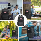BERTASCHE Lunch Backpack, Work Backpack with Insulated Cooler Lunch Box 15.6 inch Laptop Backpack for Men Women, TSA Large Daypack for Commuter College Travel Picnic