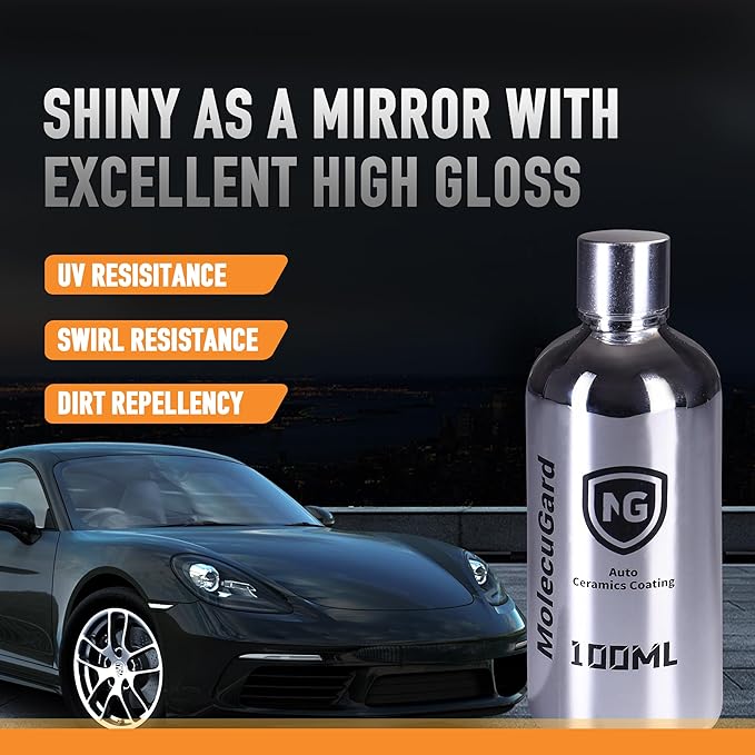 Auto Ceramics Coating Light Ceramic Coating for Cars, Protect Car Paintwork, High Shine, Easy to Apply, 100ml (Sufficient for 1 Small-Med Car)-3-5 Years Durability (2)