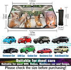 Socira Funny Squirrels Car Windshield Sunshade Umbrella Foldable Visor Umbrella Sun Shade Cover Funny Animal Sunshade Front Window Cover Squirrels Car Accessories Blocks Uv Rays 57" X 30"