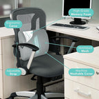 Samsonite Memory Foam Lumbar Support Pillow for Office Chair, Gaming Chair & Car Seat Automotive Use, Ergonomic Back Cushion, Work from Home Essentials, Office Essentials for Sitting Comfort, Grey