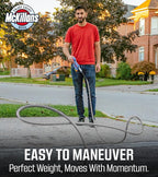 McKillans® Pressure Washer Hose 50 ft - Flexible & Kink-resistant - Steel-Braided & Durable- M22-14mm Stainless Steel Plug - Power Washer Hose - High Pressure 1/4" Inner Diameter - Long 50 ft Reach