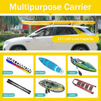 Kayak Roof Racks,Soft Roof Rack Pads,Universal Car Roof Rack for Surfboard/Ski/Kayak Paddle Board/Luggage Carrier System Include 2 Tie Down Straps,2 Tie Down Rope,2 Quick Loop Strap,and Storage Bag