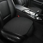 West Llama Linen Car Seat Covers,Bottom Seat Covers for Cars Include 1 Pair Front Driver Seat Pad Mat and 1 Rear Bench Cover Universal Fits 90% Vehicles,SUVs,Cars,Sedans(3Piece-Black)