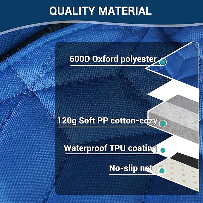 Dog Car Seat Covers for Back Seat, Heavy Duty Pet Bench Seat Covers for Trucks Waterproof Protector Back Seat Nonslip Dogs Car Seat Covers for Crew Cab/Ford F-Series/Ram 1500/Sierra/Silverado